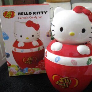 Hello Kitty Jelly Belly Ceramic Candy Jar